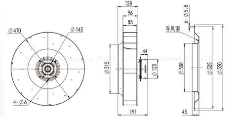 EC470(DSX-EC470H85N8P1B-1) Ventilador centr&iacute;fugo CE